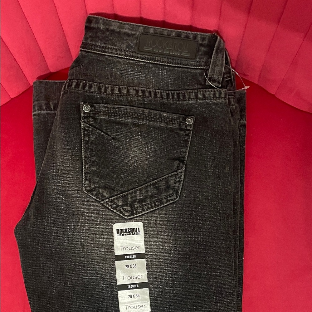Rock & Roll Denim Black Trouser Jeans